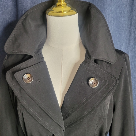 Tower By London Fog Trench Coat, Size SM Winter Rain Cold Jacket Chic Sexy Class - Picture 4 of 9